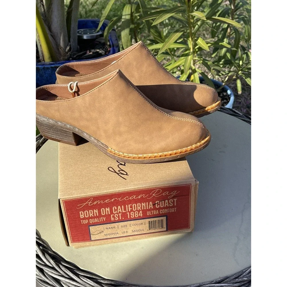NEW With Box! American Rag Mule Slide. Segovia, Saddle, Woman's Size 9 . - Picture 3 of 4